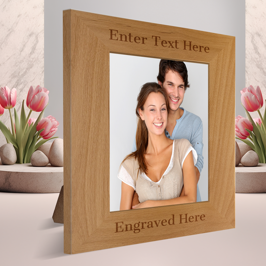 Personalized Portrait Red Alder Picture Frame 5 x 7