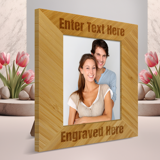 Personalized Portrait Bamboo Picture Frame 5x7