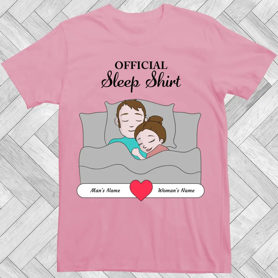 Sleepy Head Couple - Gildan 6400 T-Shirts