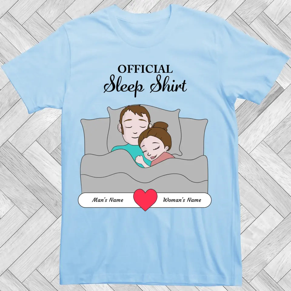 Sleepy Head Couple - Gildan 6400 T-Shirts