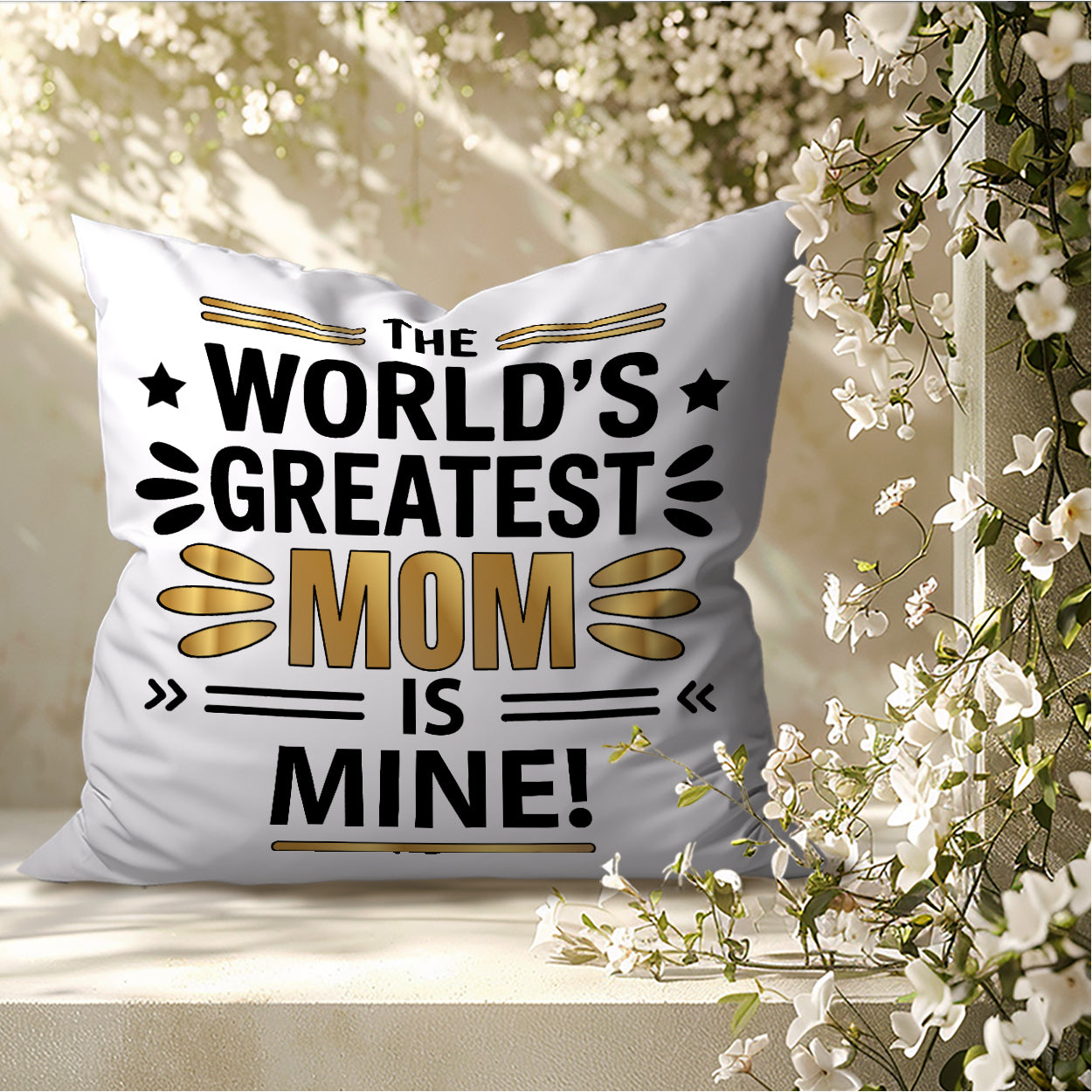 Gifts For Mom - The World's Greatest Mum Is - Throw Pillows