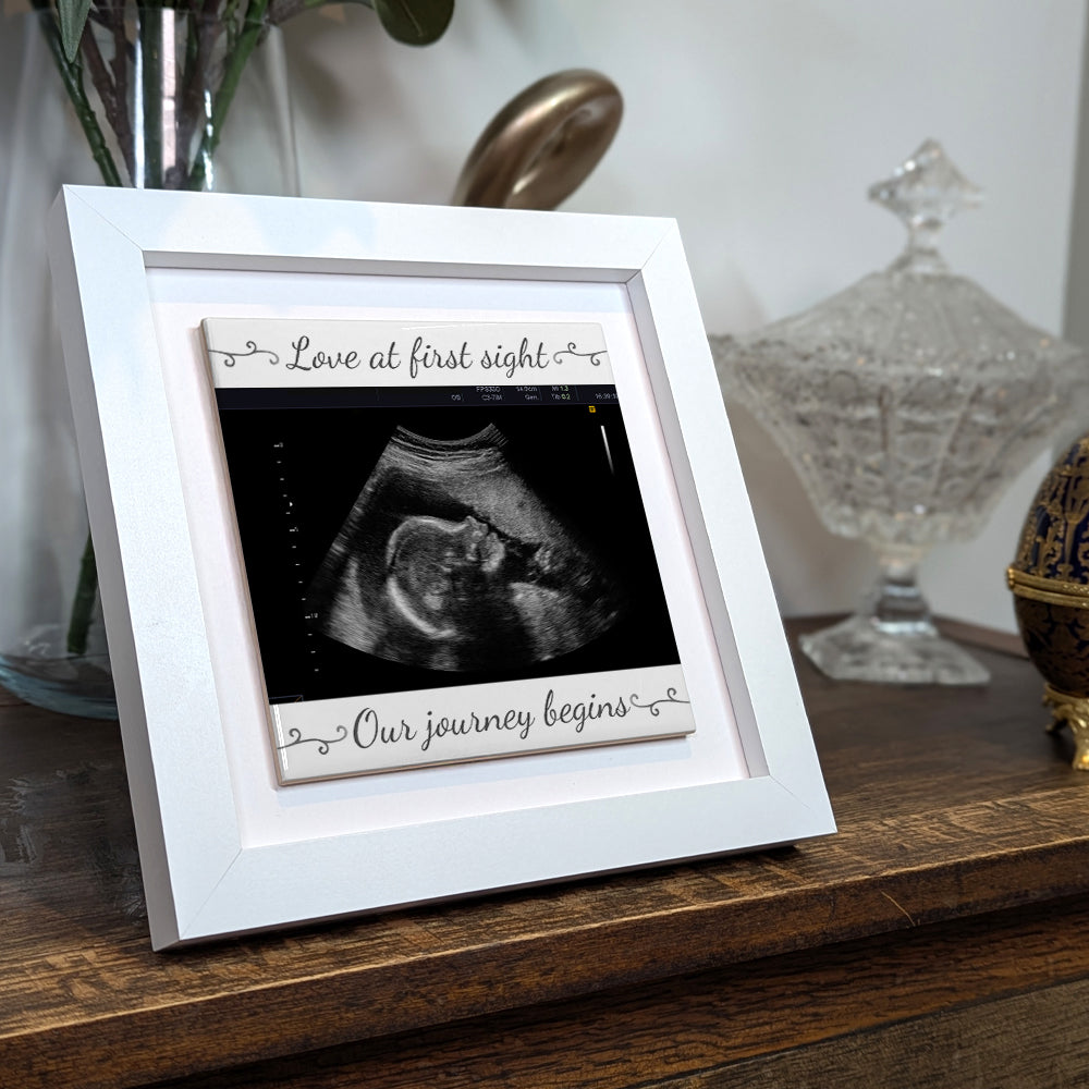 Baby Scan Gift – Love at First Sight Personalized  Framed Ceramic Tile