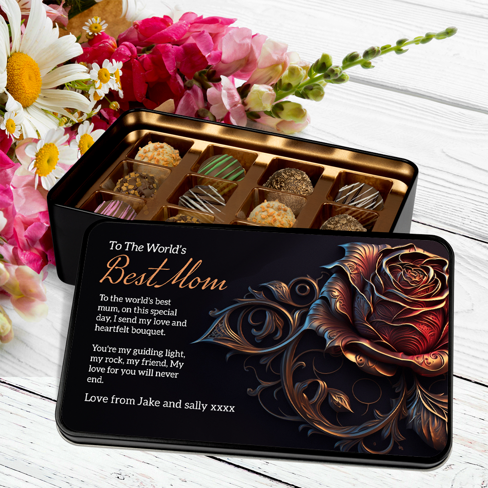 Gifts For Moms - The World's Best Mom - Keepsake Tin Of Chocolates