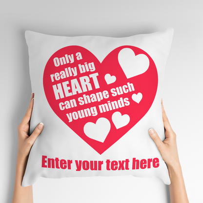 Only A Really Big Heart Personalized Teacher Pillow