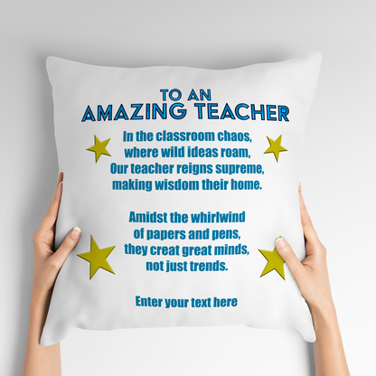 To An Amazing Teacher Personalized Pillow