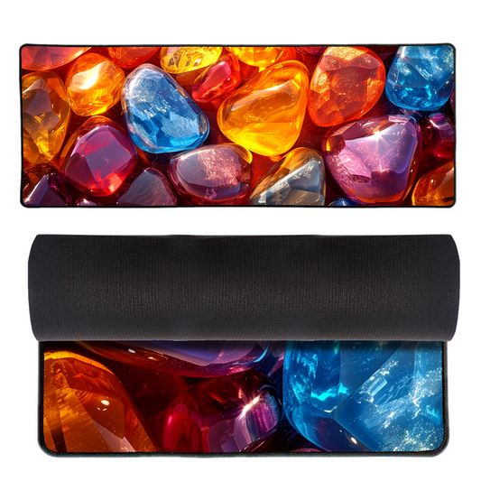 Multicolored Gems Gaming Mat