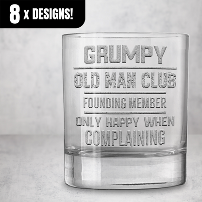 Personalized Whiskey Glass Gift For Dad - 8 Designs