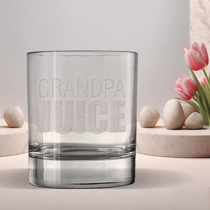 Grandpa Juice Laser Engraved Whiskey Tumbler