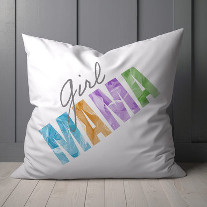 Girl Mama Mother's Day Pillow