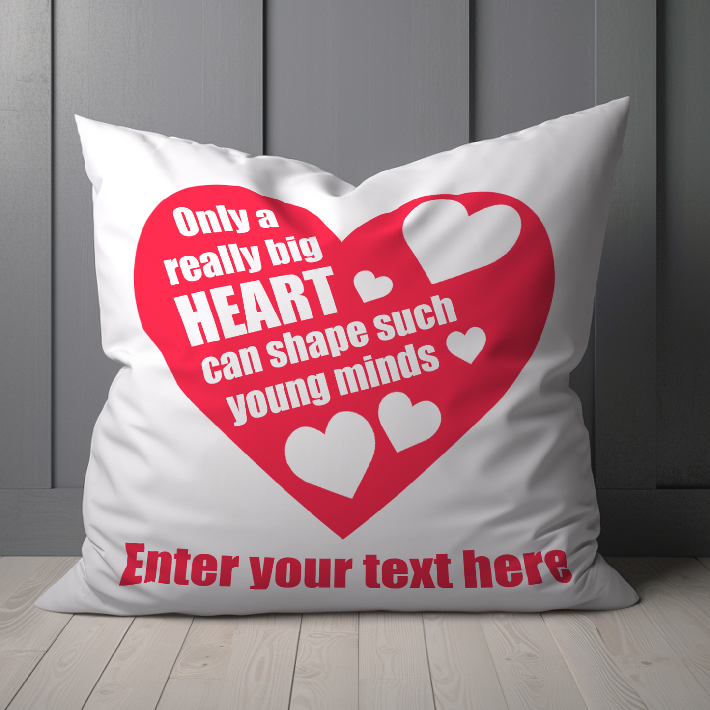 Only A Really Big Heart Personalized Teacher Pillow