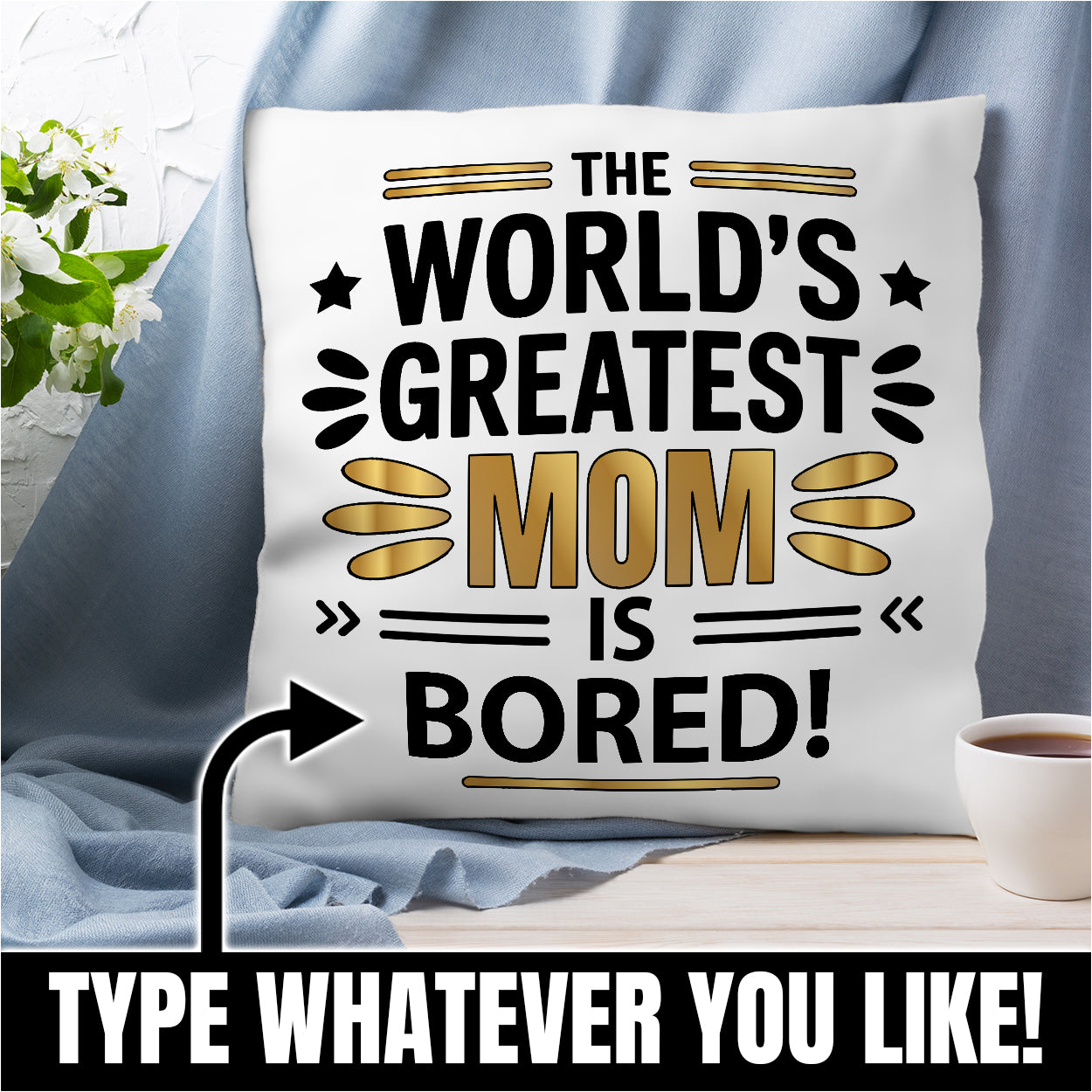 Gifts For Mom - The World's Greatest Mum Is - Throw Pillows