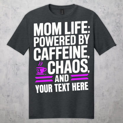 Gifts For Mom - Mom Life Powered By Caffeine & - Gildan 6400 Tshirts