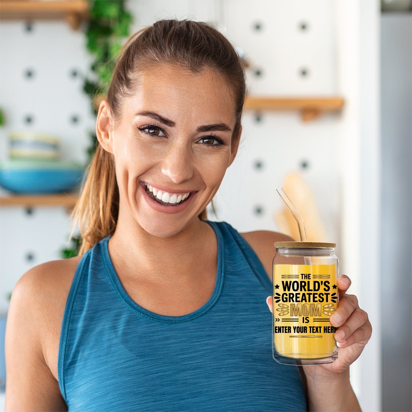 Gifts For Mom - The World's Greatest Mom Is - Glass Tumbler