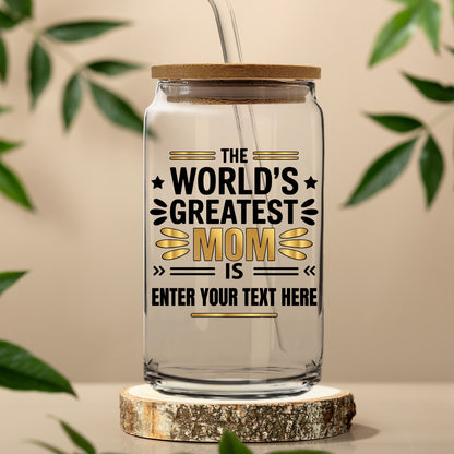 Gifts For Mom - The World's Greatest Mom Is - Glass Tumbler