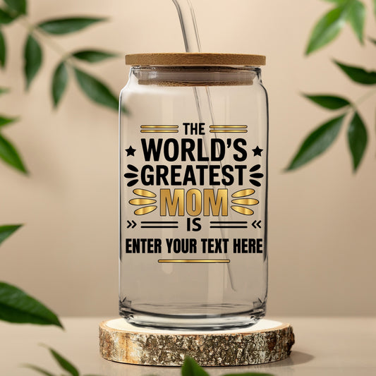 Gifts For Mom - The World's Greatest Mom Is - Glass Tumbler