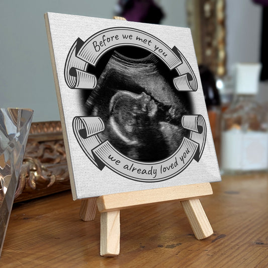 Baby Scan Gift – Before We Met You Personalized Tile with Easel