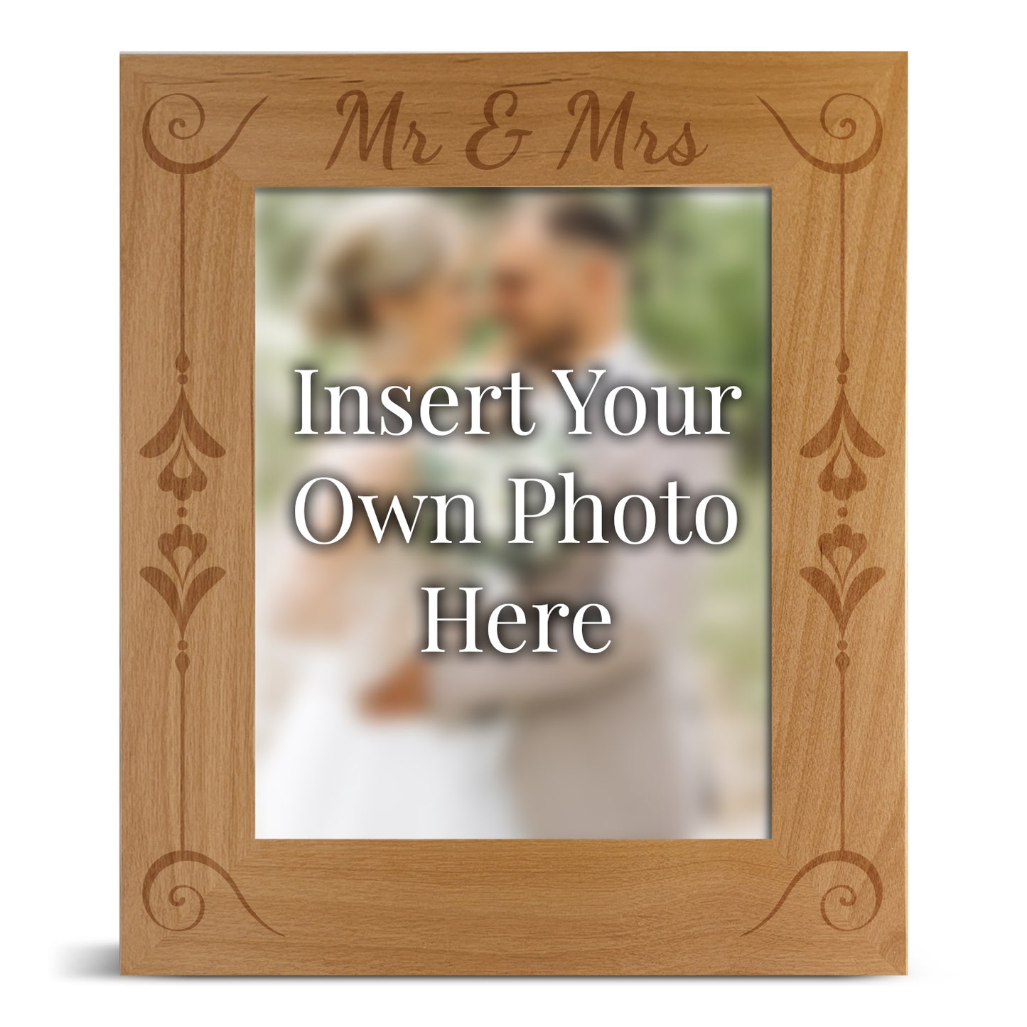 Personalized Mr and Mrs Red Alder Picture Frame 5 x 7 004