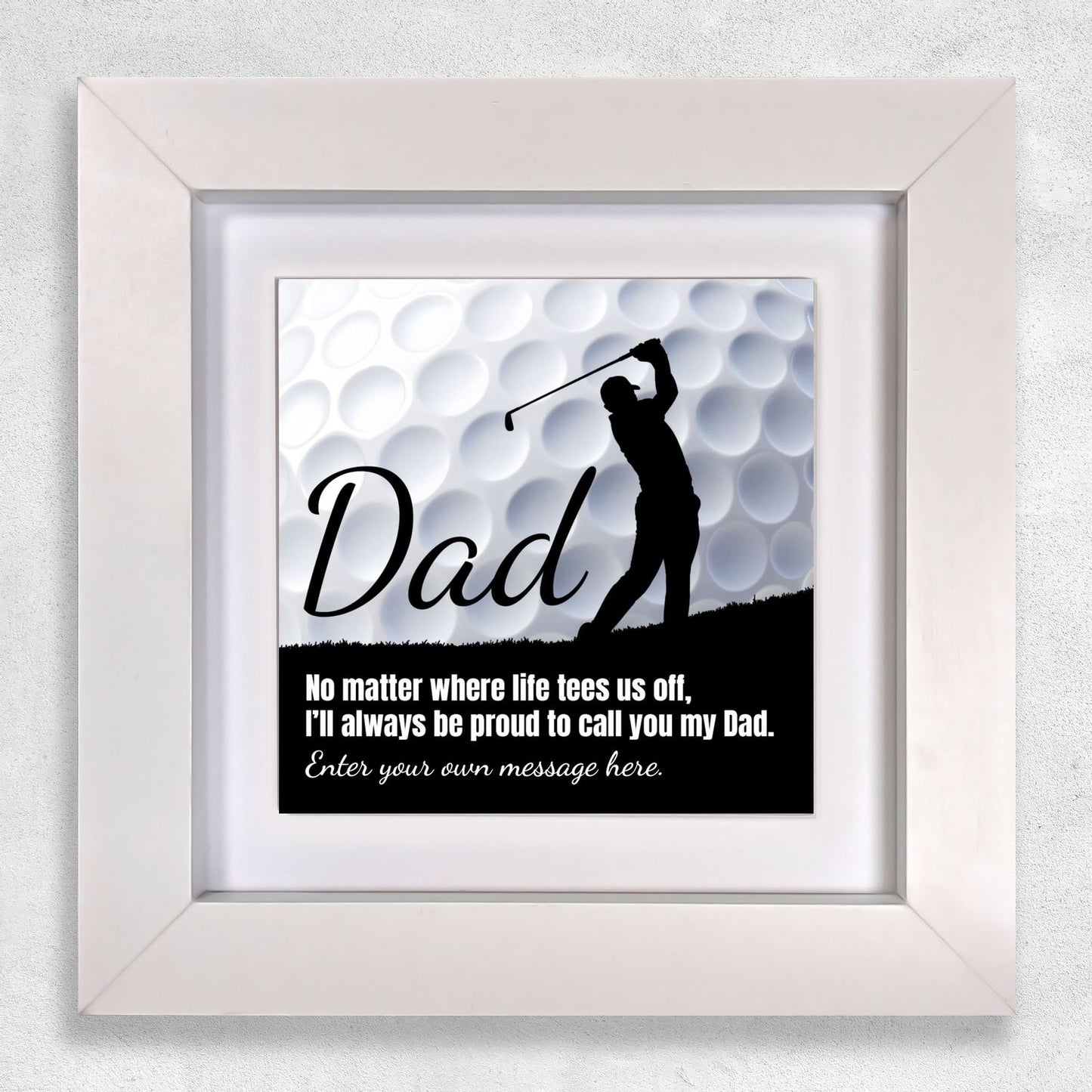 Gifts For Dad – Golf Lover Verse Framed Ceramic Tiles
