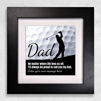 Gifts For Dad – Golf Lover Verse Framed Ceramic Tiles