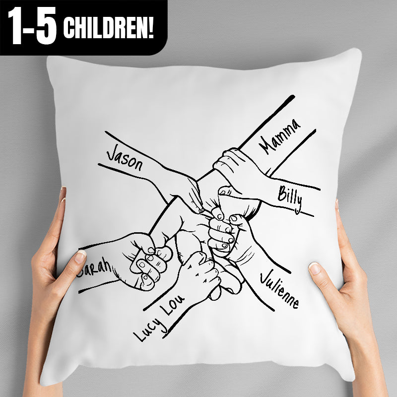 Gifts For Family - Personalized Family Hands Throw Pillows