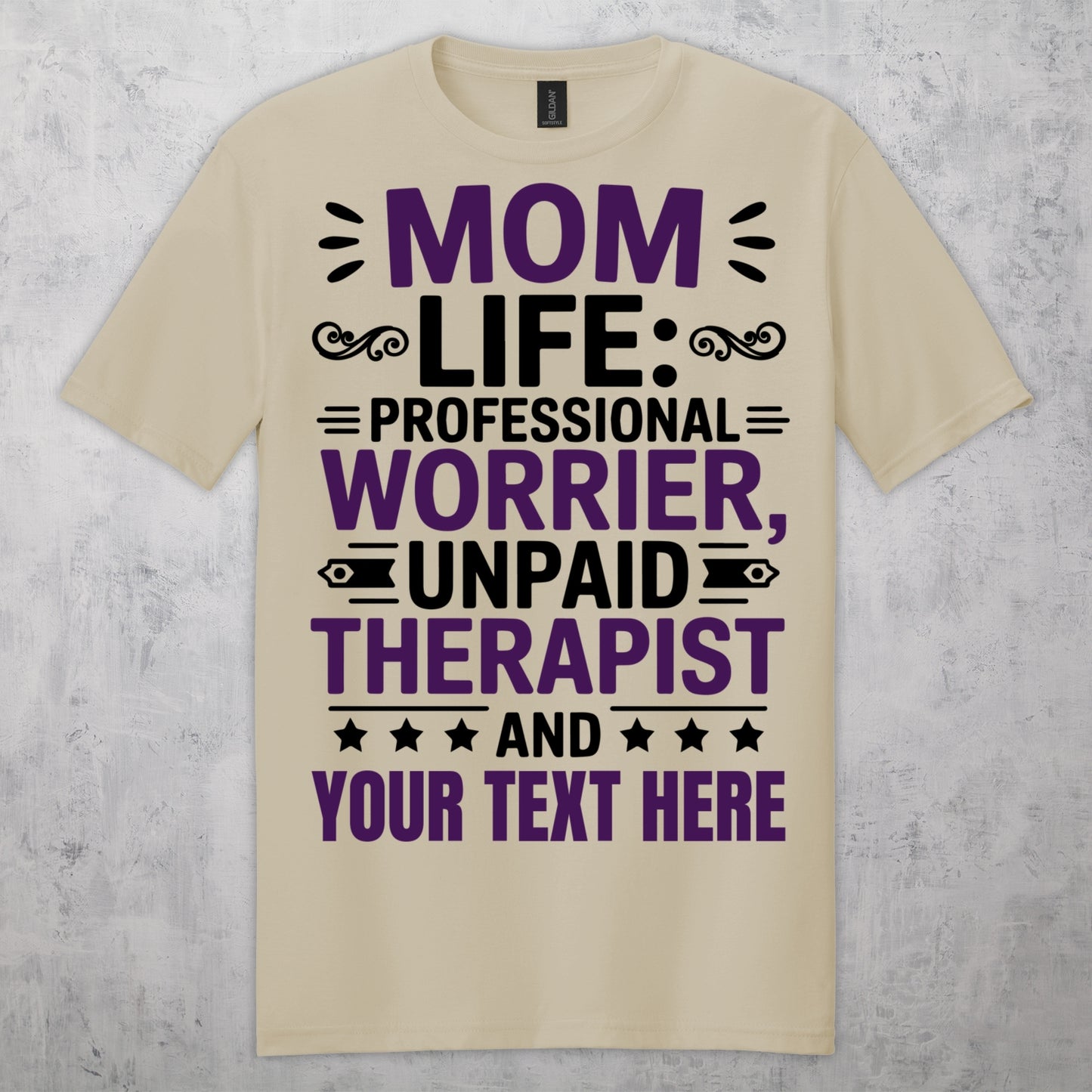 Gifts For Mom - Mom Life Proffesional Worrier, Unpaid Therapist & - Gildan 6400 Tshirts