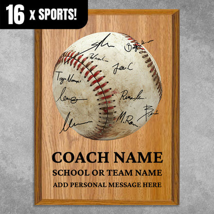Gifts For Coach - Signable Award Plaques