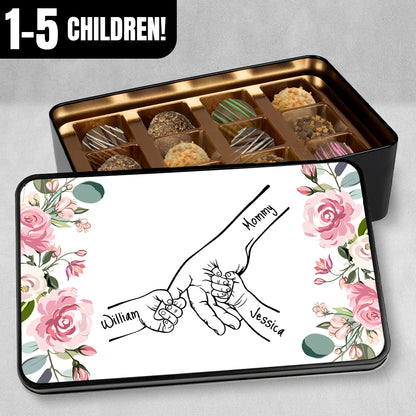 Gifts For Family - Family Hands Personalized Keepsake Tin Of Chocolates