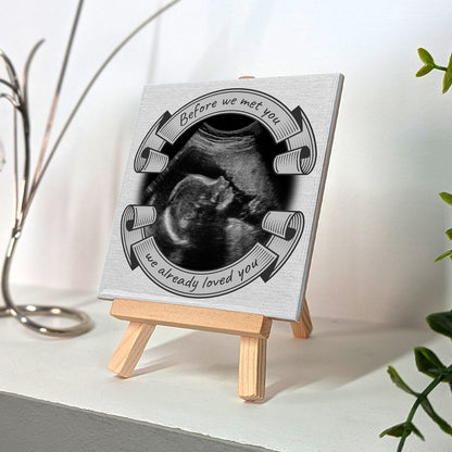 Baby Scan Gift – Before We Met You Personalized Tile with Easel