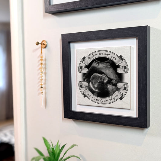Baby Scan Gift – Before We Met You Personalized Framed Ceramic Tile