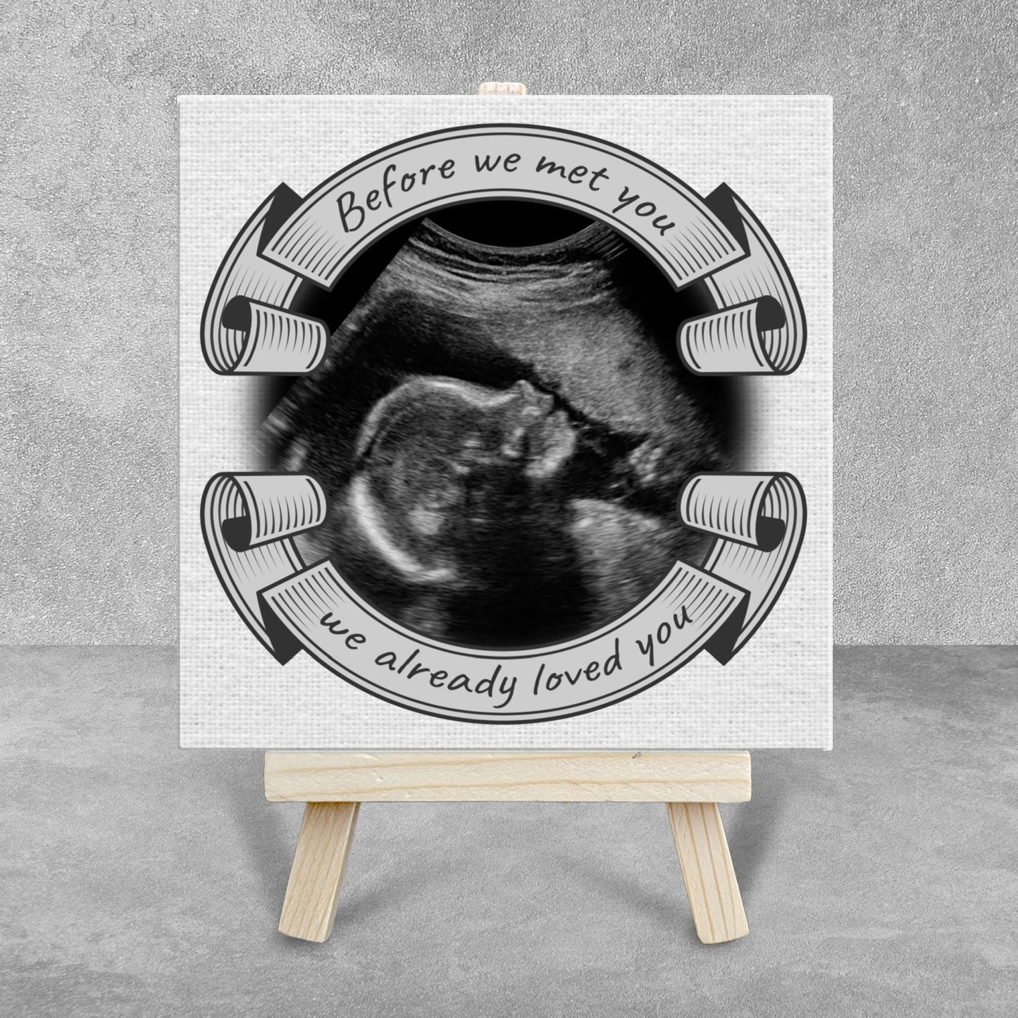 Baby Scan Gift – Before We Met You Personalized Tile with Easel