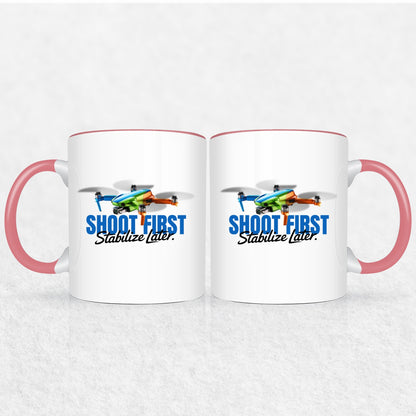 Shoot First Stabilize Later Drone Enthusiast Mug