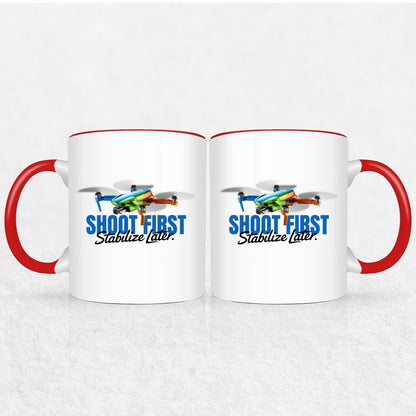 Shoot First Stabilize Later Drone Enthusiast Mug