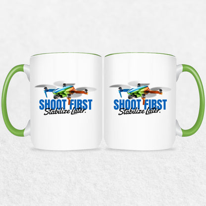 Shoot First Stabilize Later Drone Enthusiast Mug