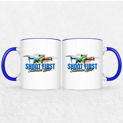 Shoot First Stabilize Later Drone Enthusiast Mug