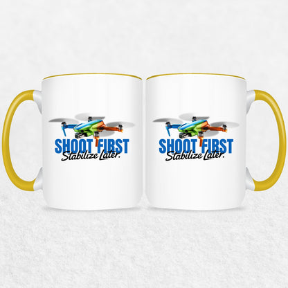 Shoot First Stabilize Later Drone Enthusiast Mug