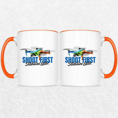 Shoot First Stabilize Later Drone Enthusiast Mug