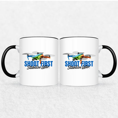 Shoot First Stabilize Later Drone Enthusiast Mug