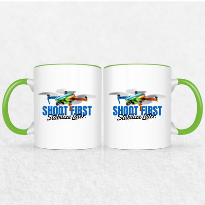 Shoot First Stabilize Later Drone Enthusiast Mug