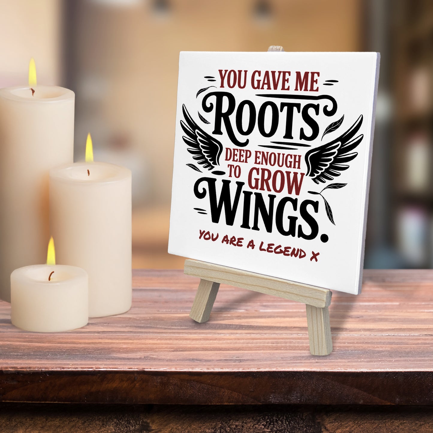 Gifts For Mom - You Gave Me Roots - Tile On Easel