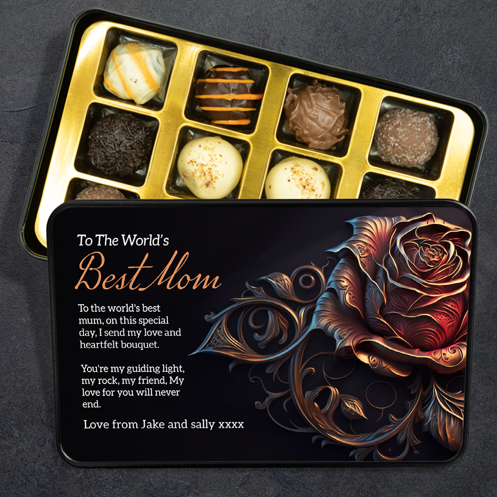 Gifts For Moms - The World's Best Mom - Keepsake Tin Of Chocolates