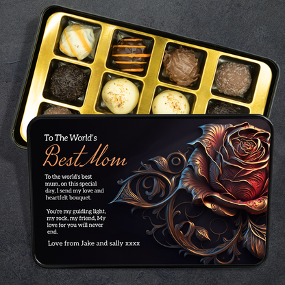 Gifts For Moms - The World's Best Mom - Keepsake Tin Of Chocolates