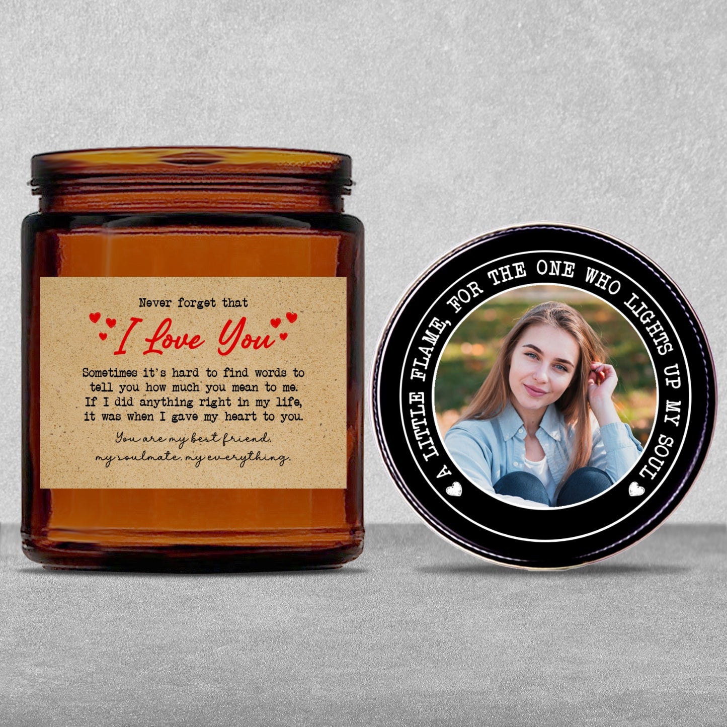 Gifts For Partner - Never Forget That I Love You - Candle Jar With Lid