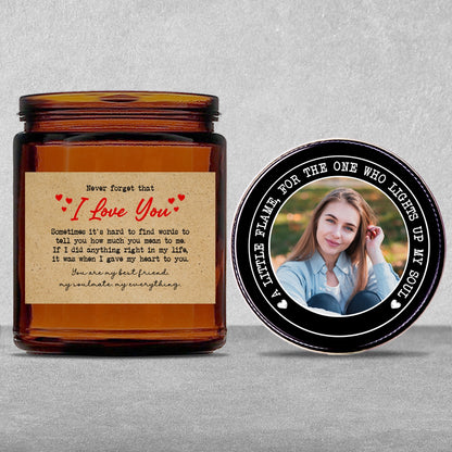 Gifts For Partner - Never Forget That I Love You - Candle Jar With Lid