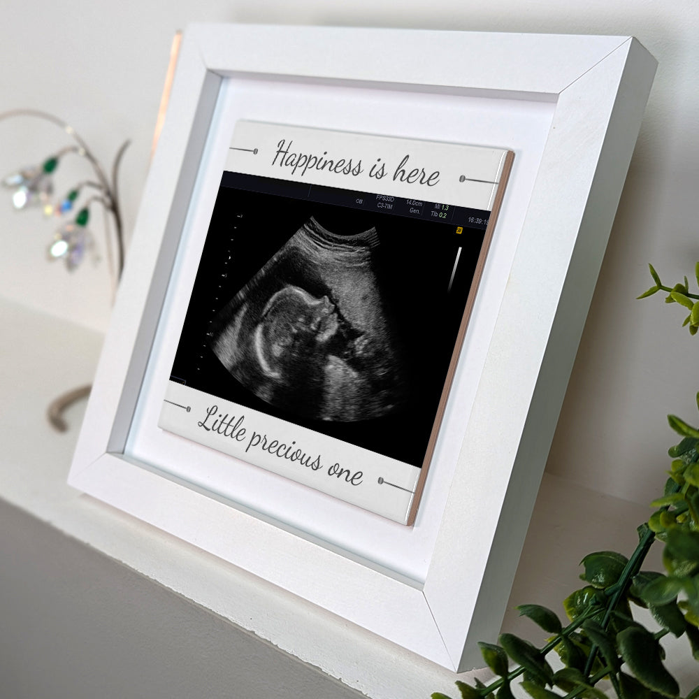 Baby Scan Gift – Little Precious One Personalized Framed Ceramic Tile