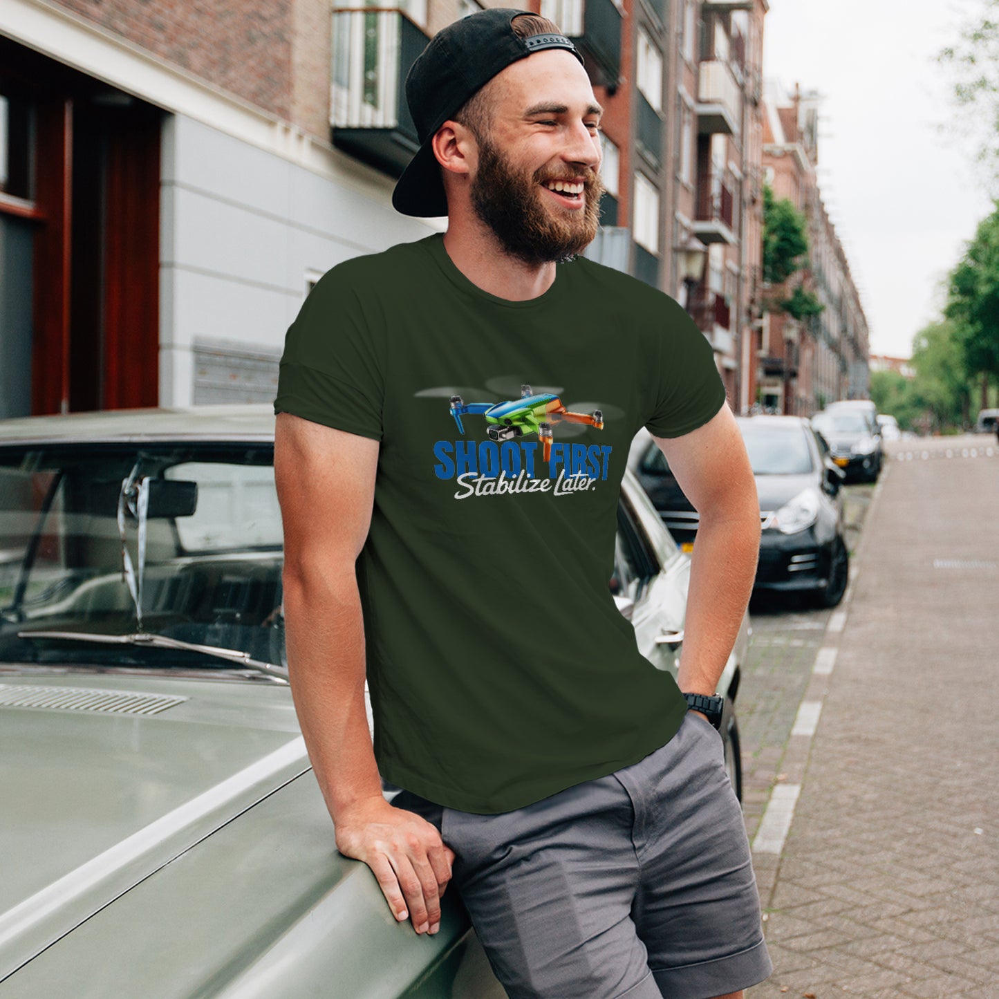 Gifts For Men - Shoot First Stabalize Later Drone Lover T-Shirt