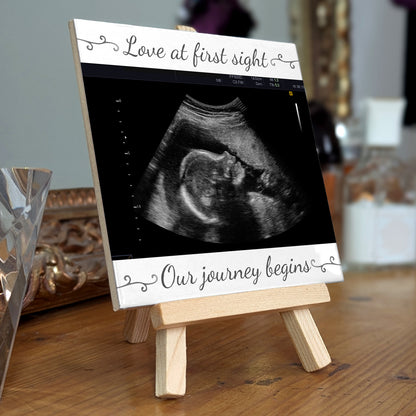 Baby Scan Gift – Love at First Sight Personalized Tile with Easel