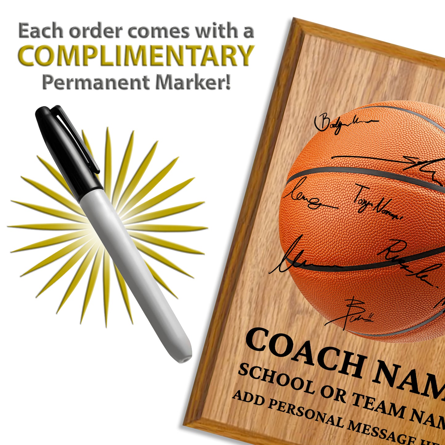 Gifts For Coach - Signable Award Plaques