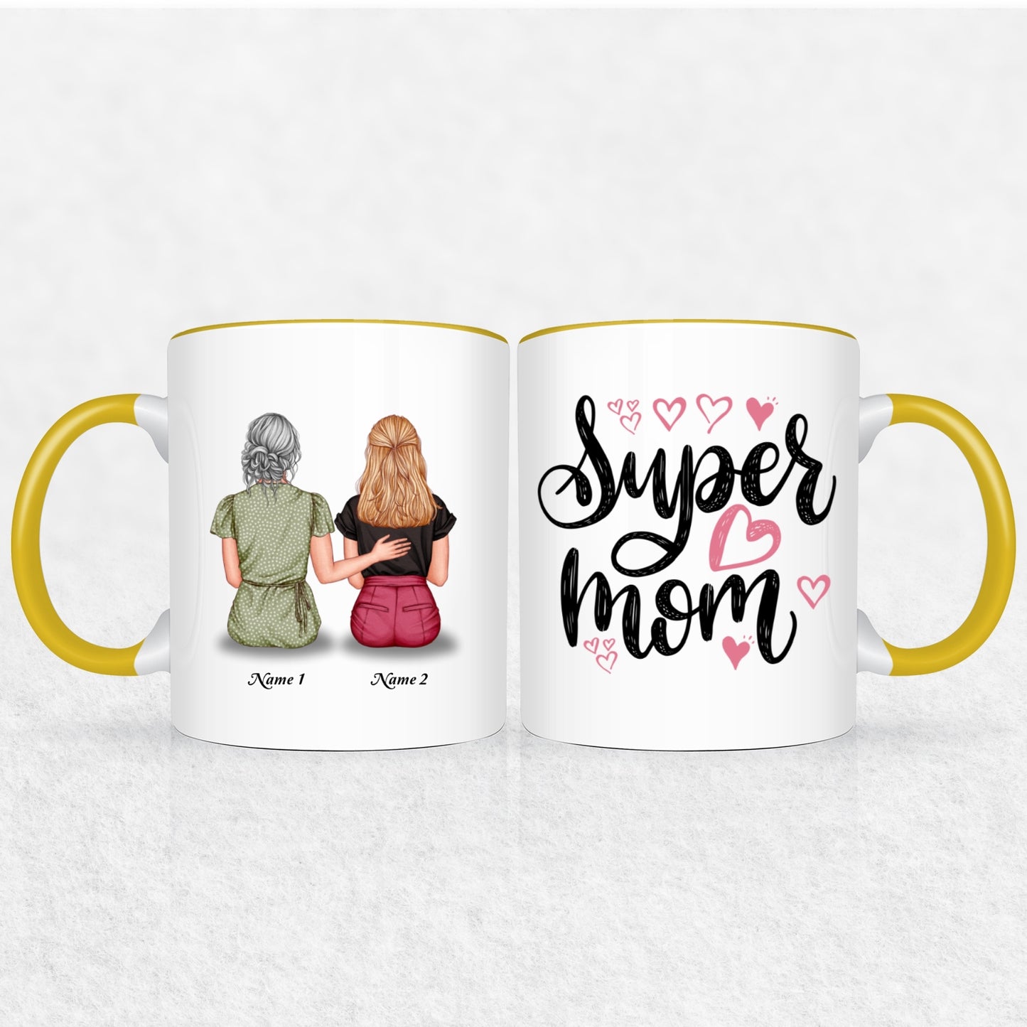 Mom & Daughter Gift - 2 Tone & White Mug