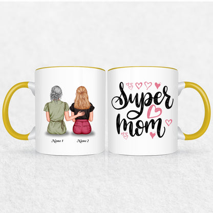Mom & Daughter Gift - 2 Tone & White Mug