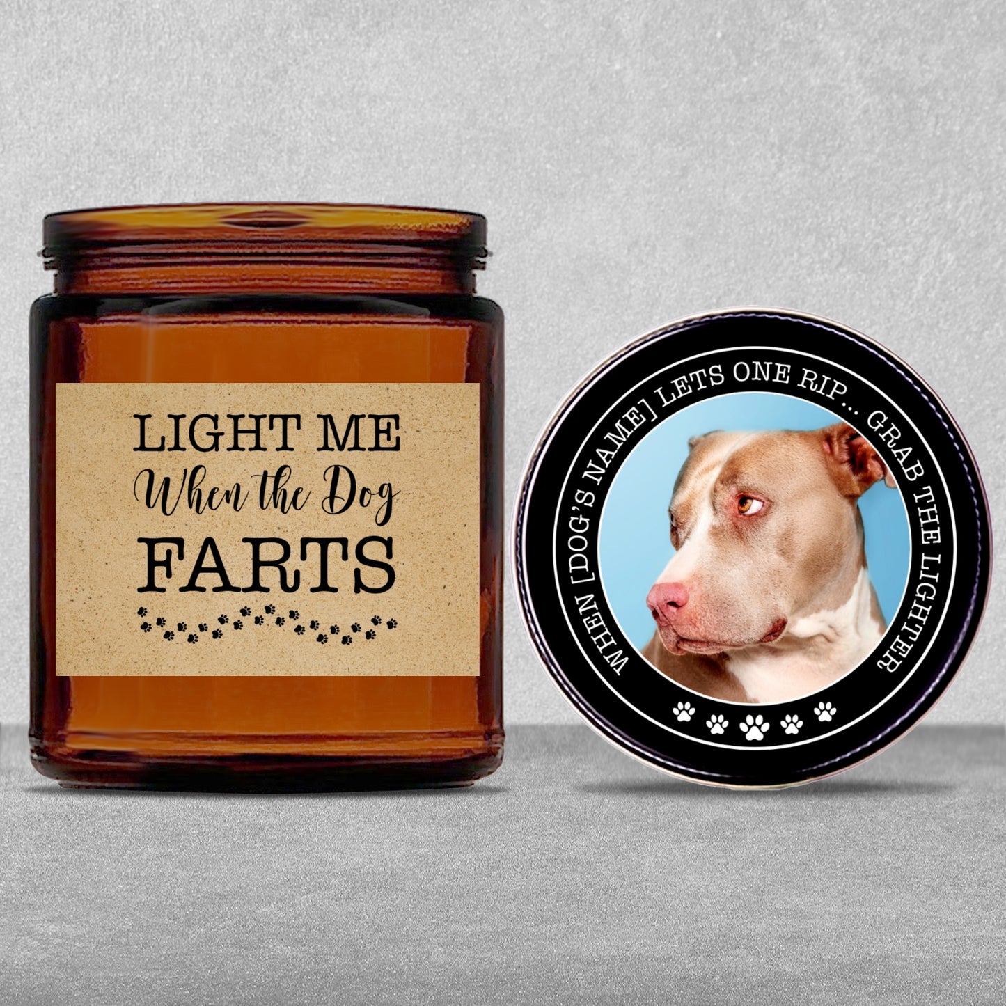 Gifts For Pets - Light Me When The Dog Farts - Candle Jar With Lid